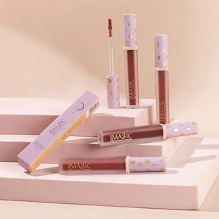 IMAGIC New12-Color Liquid Lipstick Matte Makeup Lips Silky-Smooth Long-Lasting Gloss High Pigment Lip&Cheek Waterproof Lip Mud ALODIA STORE
