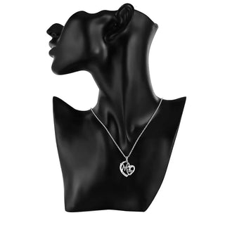 New Fashion 925 Sterling Silver Big Love Heart Pendant Necklace For Women Silver 925 Jewelry Necklace ALODIA STORE