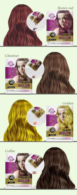 Sevich Hair Dyeing Lotion DIY Hair Styling Coloring Molding Shampoo 5pcs/lot Hair Colour Shampoo Fast Hair Dye Shampoo For Women ALODIA STORE