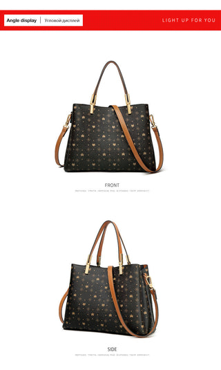 FOXER Business Lady Elegant Handbag Large Capacity Commuter Totes Style Signature Bag for Women Monogram PVC Purse Shoulder Bags ALODIA STORE