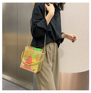 ENJOININ Chinese Takeout Box Purse Pu Leather Women ALODIA STORE