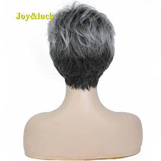 Short Ombre Blonde Wig Synthetic Bob Straight Hair With Bangs Women Natural Daily Wear Wig ALODIA STORE