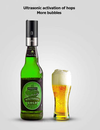 Portable Electric Beer Dispensers 40000 Times/s Ultrasonic Vibration Special Purpose For Bottled & Canned Beer Foam Machine ALODIA STORE