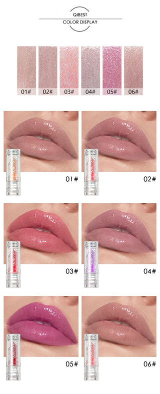 QIBEST Newest Lip Balm Wholesale Lip Care Lip Plumper Moisturizing Lip Balm Color Changing Lip Balm Glitter Lip Balm For Girl ALODIA STORE
