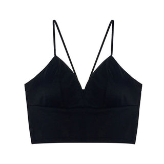 Heeatal Sexy Satin Crop Top Women Bra Sexy Cross Strap Wireless Bralette Crochet Top Female Padded Seamless Tops Ropa De Mujer ALODIA STORE