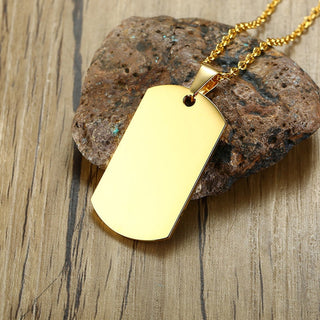 Vnox Stainless Steel Double Dog Tag Necklace for Men High Polished Pendant ID Men Jewelry 24" Chain Necklace ALODIA STORE