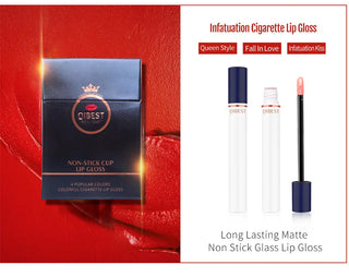 QIBEST Matte Liquid Lipstick Makeup Set Lip Makeup Set Long Lasting Lip Gloss Waterproof Lip Tint Matte Lipgloss Cosmetic Kit - Alodia Store