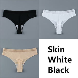 Panties For Women Seamless Panty Set Solid Invisible Underwear Sexy Low Waist Briefs Women's Underpants Lingerie Dropship 3 Pcs ALODIA STORE