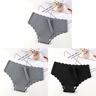 VDOGRIR 3Pcs/Lot Sexy Women's Mid Rise Panties Set Underwear Seamless Solid Color Briefs Comfortable Underpants Lady Lingerie ALODIA STORE