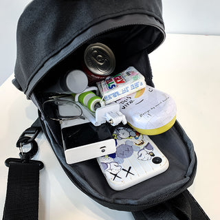 Fashion Chest Bag Men Universal Polyhedron Diagonal Hard Shell Waterproof Function Backpack Riding Couple Shoulder Bag ALODIA STORE