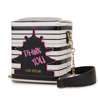 ENJOININ Chinese Takeout Box Purse Pu Leather Women ALODIA STORE