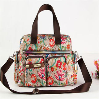 Ladies LargeCapacity Waterproof Tote Bag Flower ALODIA STORE