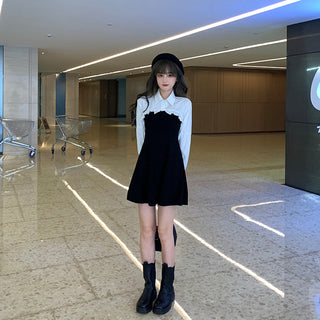 Elegant Party Dress Women Long Sleeve Sweet Empire High Street Mini Dress Gothic Y2k Dress ALODIA STORE