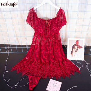 Lingerie Ladies Sexy lace Nightdress M-3XL ALODIA STORE
