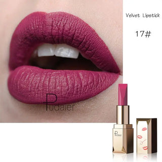 Pudaier Brand Matte Lipstick Professional Makeup for Women Long Lasting Velvet Tint Matt Sexy Lip Stick Nice Shades Batom Matte ALODIA STORE
