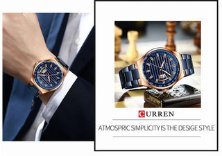 Top Brand CURREN Luxury Quartz Watches for Men Wrist Watch Classic Silver Stainless Steel Strap Men's Watch Waterproof 30M ALODIA STORE
