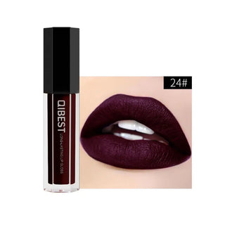 QIBEST Liquid Lipstick Lips Matte Lipgloss Pigment Waterproof - Alodia Store