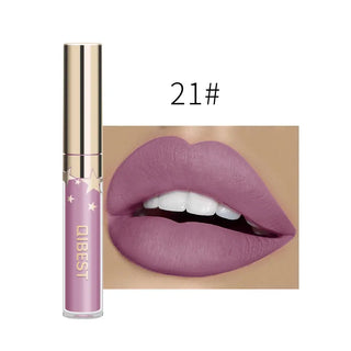 QIBEST Liquid Lipstick Waterproof Lipgloss 24 Color Lipgloss Lipstick Lips Makeup Cosmetic Long Lasting Lip Tint Lip Gloss Matte ALODIA STORE