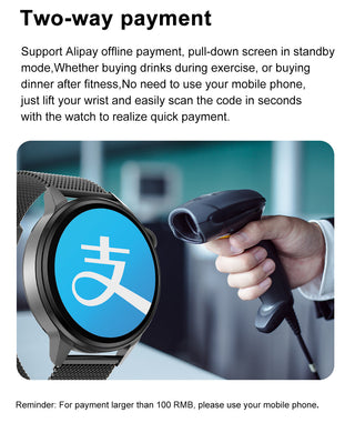 New 390*390 HD Screen NFC Smart Watch Men Bluetooth Call Sport GPS Track Watch Custom Dial Heart Rate ECG PPG Smartwatch For Men ALODIA STORE