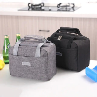 PURDORED 1 Pc Portable Large Lunch Bag Waterproof Food Picnic Lunch Box Bag Insulated Women Cooler Bags Fresh Bento Food Pouch ALODIA STORE