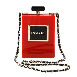 Transparent Bag Women Acrylic Casual Black Bottle Handbags for Female Wallet Paris Party Toiletry Wedding Clutch Evening Flaps ALODIA STORE