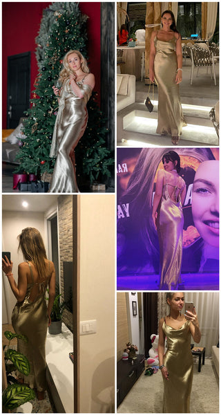 JULISSA MO Sexy Spaghetti Strap Backless Summer Dress Women Satin Lace Up Trumpet Long Dress Elegant Bodycon Party Dresses 2023 ALODIA STORE