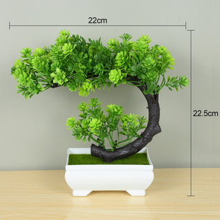 Artificial Plants Potted Green Bonsai Small Tree Grass Plants Pot Ornament Fake Flowers for Home Garden Decoration Wedding Party ALODIA STORE