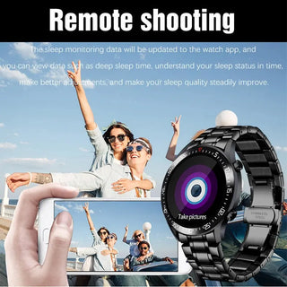 LIGE New Steel Band Digital Watch Men Sport Watches Electronic LED Male Wrist Watch For Men Clock Waterproof Bluetooth Hour ALODIA STORE
