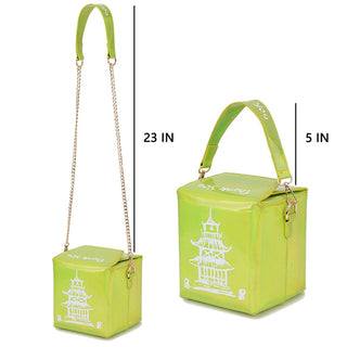 ENJOININ Chinese Takeout Box Purse Pu Leather Women ALODIA STORE