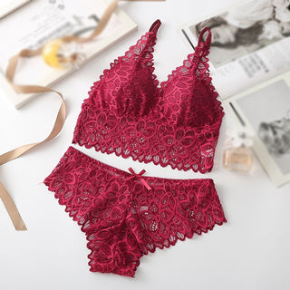 Sexy Lace Underwear French Bra Set Comfortable Women Bras Lingeries Ladies Underwear Suit ALODIA STORE