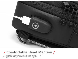 EURCOOL Crossbody Bag Men USB Charging Chest Pack Travel Water Repellent Hand Casual Shoulder Bag Male Purses сумки на плечо ALODIA STORE