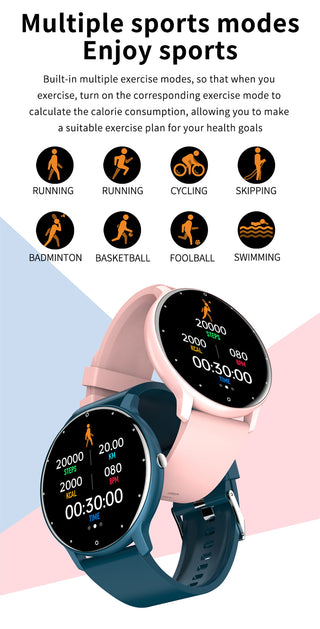 Women Smart Watch Men Smartwatch Heart Rate Monitor Sport Fitness Music Ladies Waterproof Watch For Android IOS Phone ALODIA STORE