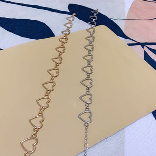 New Hollow Korean Sweet Love Heart Choker Necklace Statement Girlfriend Gift Cute Bicolor Necklace Jewelry Collier Femme 2022 ALODIA STORE