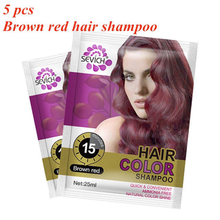 Sevich 10 pcs/lot Instant Black Hair Shampoo Make Grey and White Hair Darkening Shinny in 5 minutes ALODIA STORE