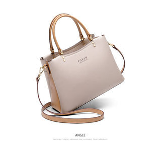 FOXER Elegant Bag Leather Lady Handbag Simple Tote bag ALODIA STORE