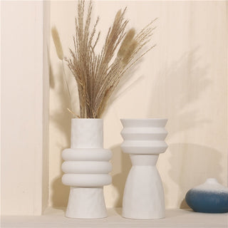 Nordic Ins Creative Ceramics Vase Home Ornaments White Vegetarian Flower Pot Vases Home Decorations Craft Gifts ALODIA STORE