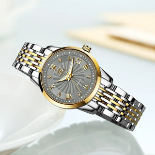 OLEVS Luxury Brand Ladides Automatic Mechanical Wristwatch Waterproof Stainless Steel Simple Watch For Women Gift for girl ALODIA STORE