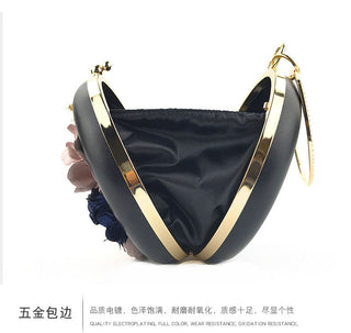 Pink Round Flower Clutch Bag ALODIA STORE