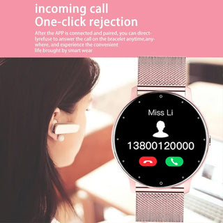LIGE New Women Smart Watch Men Real-Time Activity Tracker Heart Rate Monitor Sports Ladies Smart Watch Men For Android IOS ALODIA STORE