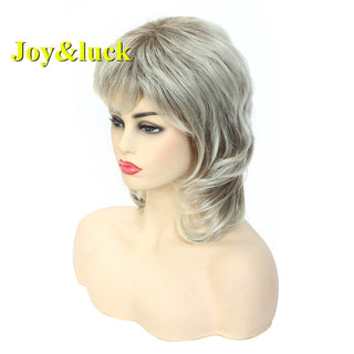 Short Ombre Blonde Wig Synthetic Bob Straight Hair With Bangs Women Natural Daily Wear Wig ALODIA STORE