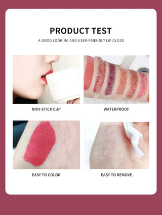QIBEST Waterproof Liquid Lipstick Lips Makeup Lip Gloss Long Lasting 8 Colors Nude Cosmetic Makeup Matte Lipgloss Lip Tint Matte ALODIA STORE