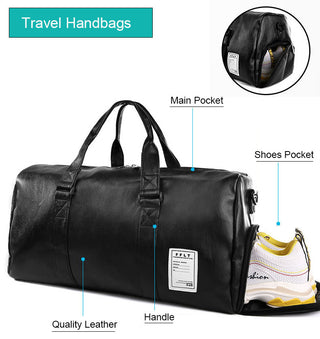 Travel Bag Carry on Luggage Duffel Bags Large PU Leather Tote Belt Weekend Crossbody Bag Overnight Solid sac de voyage XA88WC ALODIA STORE