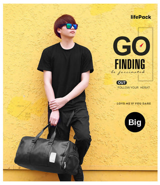 Travel Bag Carry on Luggage Duffel Bags Large PU Leather Tote Belt Weekend Crossbody Bag Overnight Solid sac de voyage XA88WC ALODIA STORE