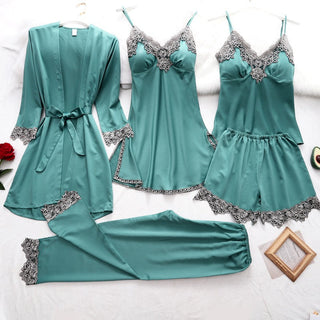 Sexy Lady Women Satin Short Kimono Robe Pajamas Bathrobe Print Floral Sleepwear Soft Wedding Bride Bridesmaid Homewear ALODIA STORE