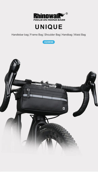 Rhinowalk Handlebar Bag Bicycle Bag Frame Pannier Bag Waterproof Multifunction Portable Shoulder Bag Cycling Bag Bike Accessorie ALODIA STORE