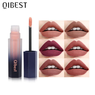 QIBEST Matte Lip Gloss Lips Makeup Moisturizer Lipstick Long Lasting Liquid Lipstick Lip Tint Cosmetics Lipgloss Lightweight ALODIA STORE