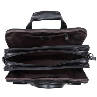 Large Men Leather Handbgs Male Genuine Leather Business Travel Brifcases Bag Men's 15.6 Inch Laptop Shoulder Bag Business A4 Bag ALODIA STORE