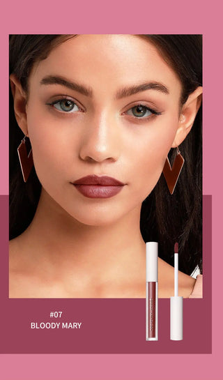 QIBEST Waterproof Liquid Lipstick Lips Makeup Lip Gloss Long Lasting 8 Colors Nude Cosmetic Makeup Matte Lipgloss Lip Tint Matte ALODIA STORE