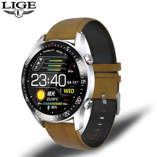 LIGE New Steel Band Digital Watch Men Sport Watches Electronic LED Male Wrist Watch For Men Clock Waterproof Bluetooth Hour ALODIA STORE