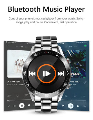 LIGE New Steel Band Digital Watch Men Sport Watches Electronic LED Male Wrist Watch For Men Clock Waterproof Bluetooth Hour+box ALODIA STORE